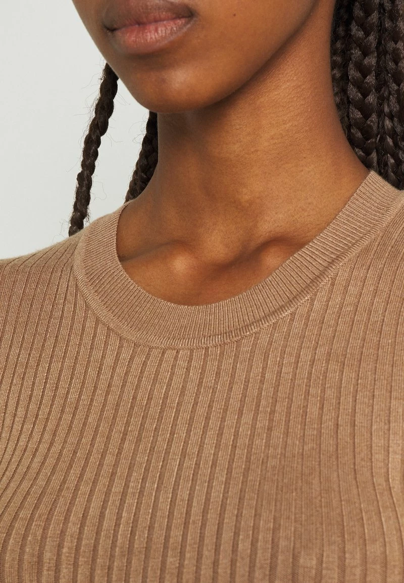 Even&Odd Damen Knit Mini Wide Rib Basic Dress - Etuikleid - Mottled Dark Brown 8 Even&Odd Damen Knit Mini Wide Rib Basic Dress - Etuikleid - Mottled Dark Brown – Bild 6