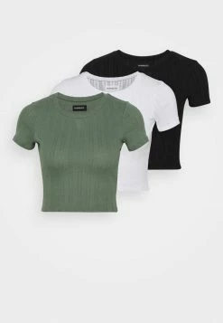 Even&Odd Damen 3 PACK - T-Shirt Basic - Black/mottled Green/white -Even&Odd Verkäufe 2024 f5cd2c145e5c47d58b540c8bf8209675