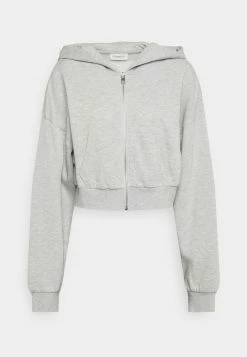 Even&Odd Damen Sweatjacke - Mottled Light Grey