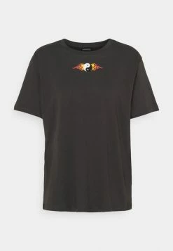 Even&Odd Damen CLARE YIN YANG FLAMES SMALL PRINT TEE / 801 - ANTHRACITE - T-Shirt Print - Anthracite -Even&Odd Verkäufe 2024 f88deb009b5244658ce31f30178cf2ab