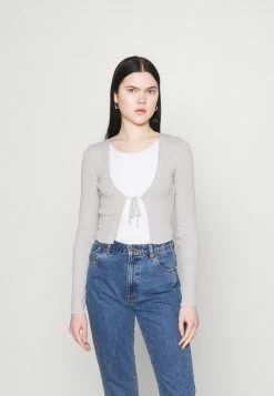 Even&Odd Damen Strickjacke - Mottled Light Grey