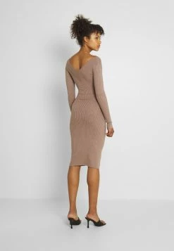 Even&Odd KNIT V NECK MIDI BODYCON DRESS - Etuikleid - Taupe | Damen -Even&Odd Verkäufe 2024 f973be909d2d4669b216a728c6e180a5
