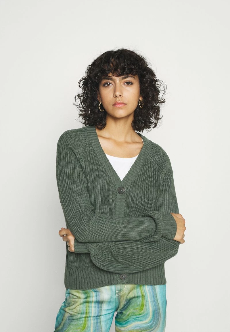 Even&Odd Damen BUTTON THROUGH CARDIGAN - Strickjacke - Green 3 Even&Odd Damen BUTTON THROUGH CARDIGAN - Strickjacke - Green