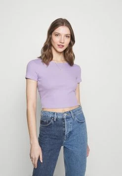 Even&Odd T-Shirt Basic - Mottled Lilac | Damen